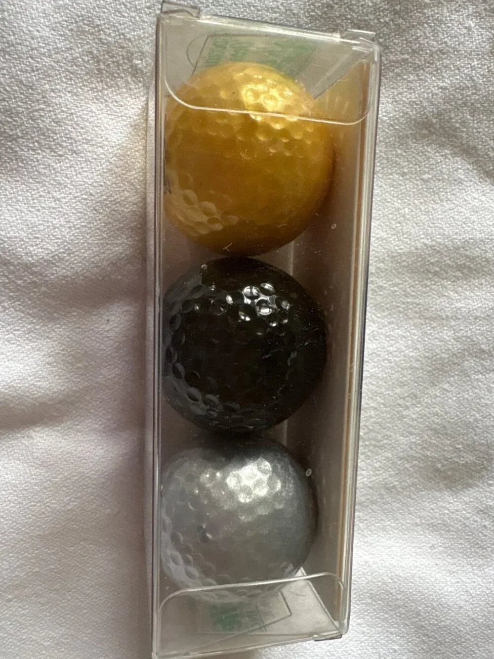 Y2K New York Golf Balls Gift Set - Gold Black & Silver - Broadway & Times Squar - Picture 2 of 9